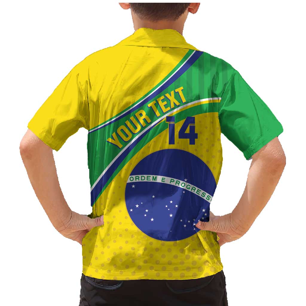 Custom Brazil Football Family Matching Mermaid Dress and Hawaiian Shirt Vamos Canarinho
