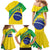 Custom Brazil Football Family Matching Mermaid Dress and Hawaiian Shirt Vamos Canarinho
