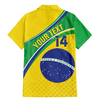 Custom Brazil Football Family Matching Mermaid Dress and Hawaiian Shirt Vamos Canarinho