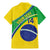 Custom Brazil Football Family Matching Mermaid Dress and Hawaiian Shirt Vamos Canarinho