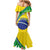 Custom Brazil Football Family Matching Mermaid Dress and Hawaiian Shirt Vamos Canarinho
