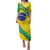 Custom Brazil Football Family Matching Puletasi and Hawaiian Shirt Vamos Canarinho