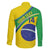 Custom Brazil Football Family Matching Short Sleeve Bodycon Dress and Hawaiian Shirt Vamos Canarinho