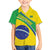 Custom Brazil Football Family Matching Short Sleeve Bodycon Dress and Hawaiian Shirt Vamos Canarinho