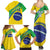 Custom Brazil Football Family Matching Summer Maxi Dress and Hawaiian Shirt Vamos Canarinho