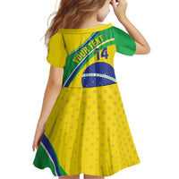 Custom Brazil Football Family Matching Tank Maxi Dress and Hawaiian Shirt Vamos Canarinho