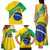 Custom Brazil Football Family Matching Tank Maxi Dress and Hawaiian Shirt Vamos Canarinho