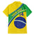 Custom Brazil Football Family Matching Tank Maxi Dress and Hawaiian Shirt Vamos Canarinho