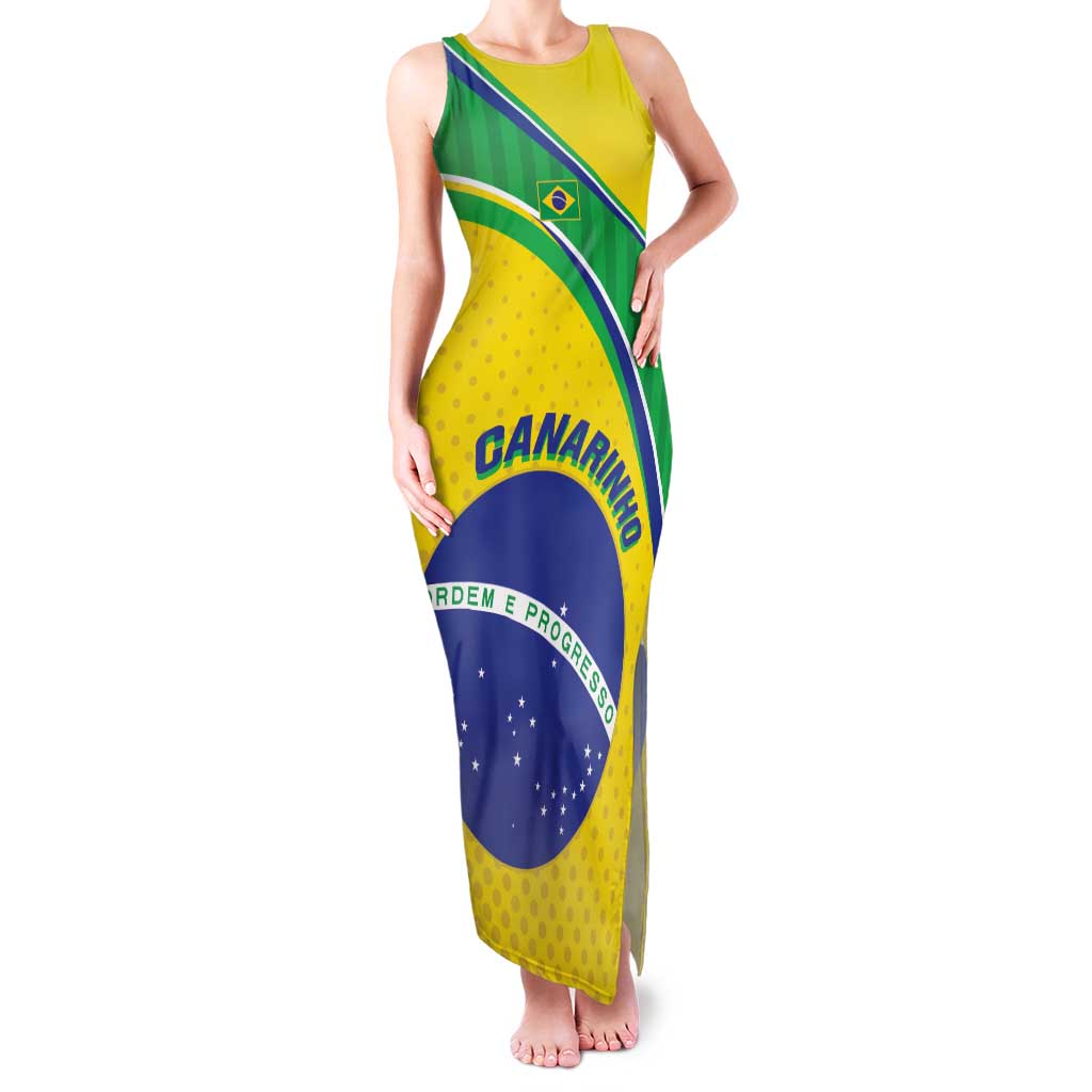 Custom Brazil Football Family Matching Tank Maxi Dress and Hawaiian Shirt Vamos Canarinho
