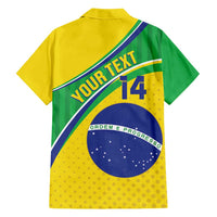 Custom Brazil Football Hawaiian Shirt Vamos Canarinho