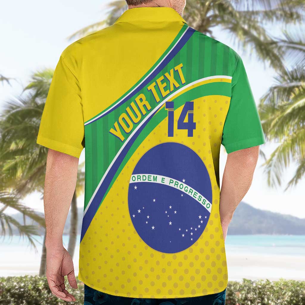 Custom Brazil Football Hawaiian Shirt Vamos Canarinho