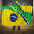 Custom Brazil Football Hooded Blanket Vamos Canarinho