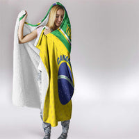 Custom Brazil Football Hooded Blanket Vamos Canarinho