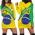 Custom Brazil Football Hoodie Dress Vamos Canarinho