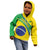 Custom Brazil Football Kid Hoodie Vamos Canarinho