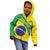 Custom Brazil Football Kid Hoodie Vamos Canarinho