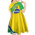 Custom Brazil Football Kid Short Sleeve Dress Vamos Canarinho