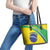 Custom Brazil Football Leather Tote Bag Vamos Canarinho