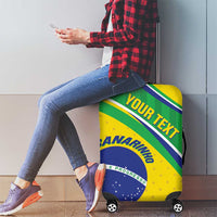 Custom Brazil Football Luggage Cover Vamos Canarinho