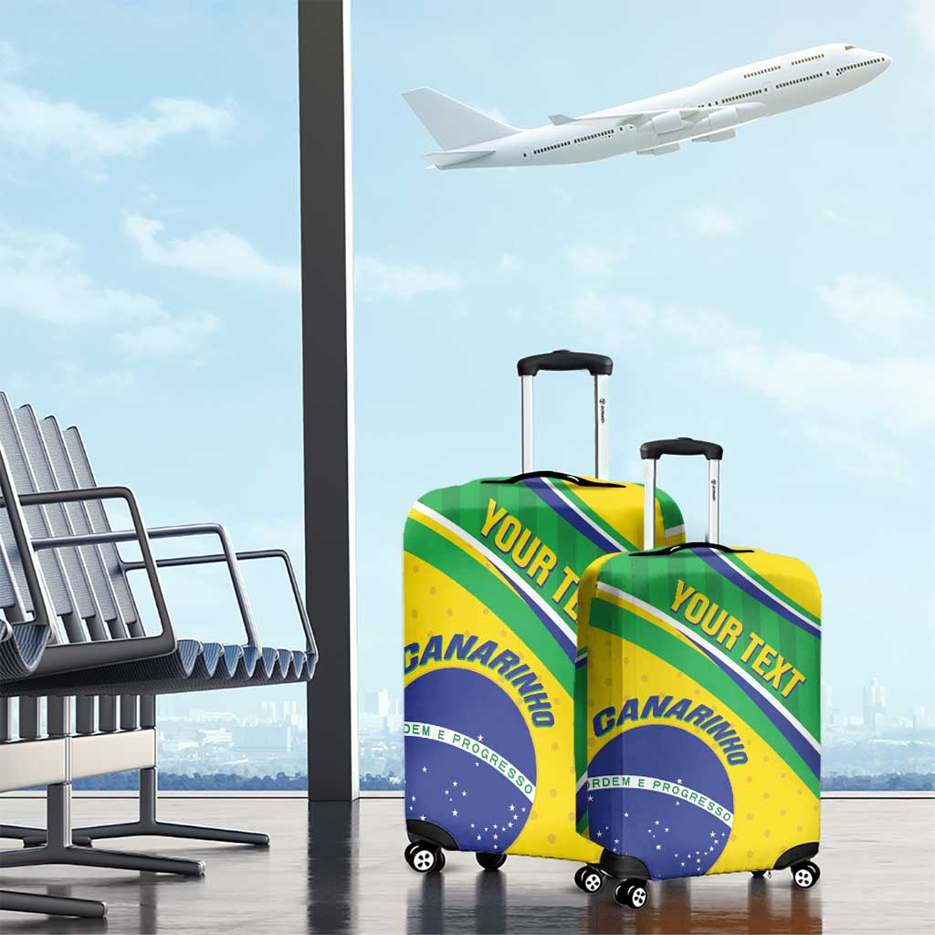 Custom Brazil Football Luggage Cover Vamos Canarinho