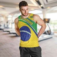Custom Brazil Football Men Tank Top Vamos Canarinho