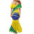 Custom Brazil Football Mermaid Dress Vamos Canarinho
