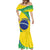 Custom Brazil Football Mermaid Dress Vamos Canarinho