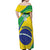 Custom Brazil Football Off Shoulder Maxi Dress Vamos Canarinho