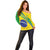 Custom Brazil Football Off Shoulder Sweater Vamos Canarinho