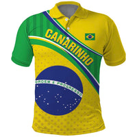 Custom Brazil Football Polo Shirt Vamos Canarinho