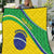 Custom Brazil Football Quilt Vamos Canarinho
