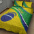Custom Brazil Football Quilt Bed Set Vamos Canarinho