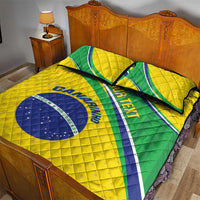Custom Brazil Football Quilt Bed Set Vamos Canarinho