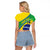 Custom Brazil Football Raglan Cropped T Shirt Vamos Canarinho