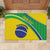 Custom Brazil Football Rubber Doormat Vamos Canarinho