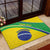 Custom Brazil Football Rubber Doormat Vamos Canarinho
