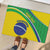 Custom Brazil Football Rubber Doormat Vamos Canarinho