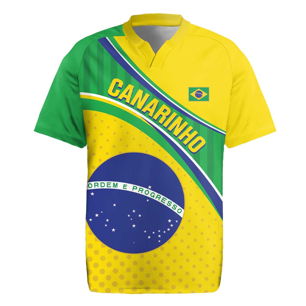 Custom Brazil Football Rugby Jersey Vamos Canarinho