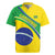 Custom Brazil Football Rugby Jersey Vamos Canarinho