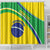 Custom Brazil Football Shower Curtain Vamos Canarinho