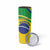 Custom Brazil Football Skinny Tumbler Vamos Canarinho
