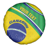 Custom Brazil Football Spare Tire Cover Vamos Canarinho