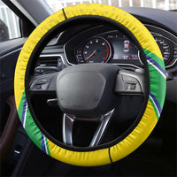 Brazil Football Steering Wheel Cover Vamos Canarinho