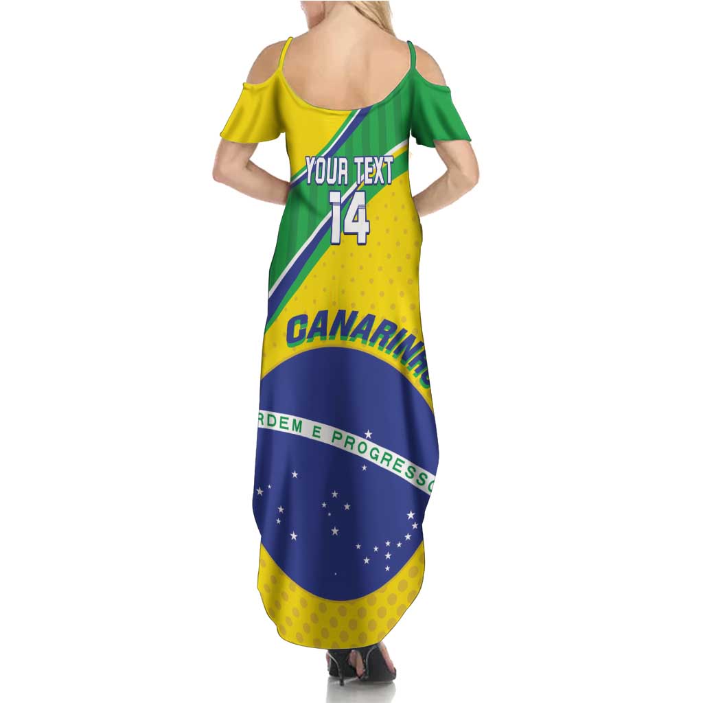 Custom Brazil Football Summer Maxi Dress Vamos Canarinho
