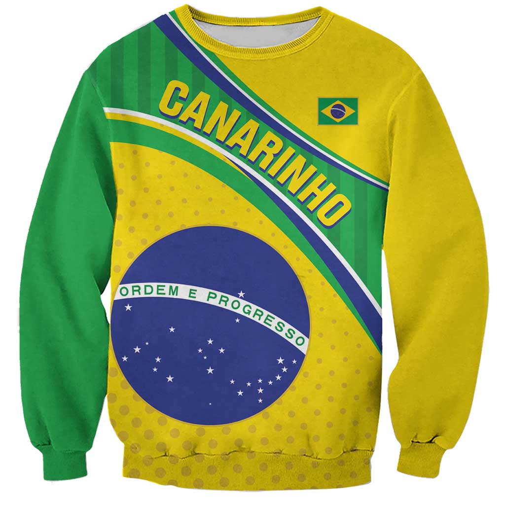 Custom Brazil Football Sweatshirt Vamos Canarinho