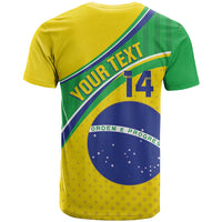 Custom Brazil Football T Shirt Vamos Canarinho