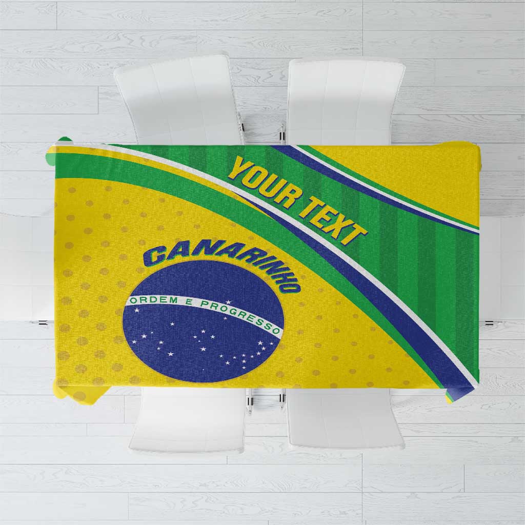 Custom Brazil Football Tablecloth Vamos Canarinho