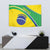 Custom Brazil Football Tapestry Vamos Canarinho