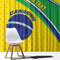 Custom Brazil Football Window Curtain Vamos Canarinho