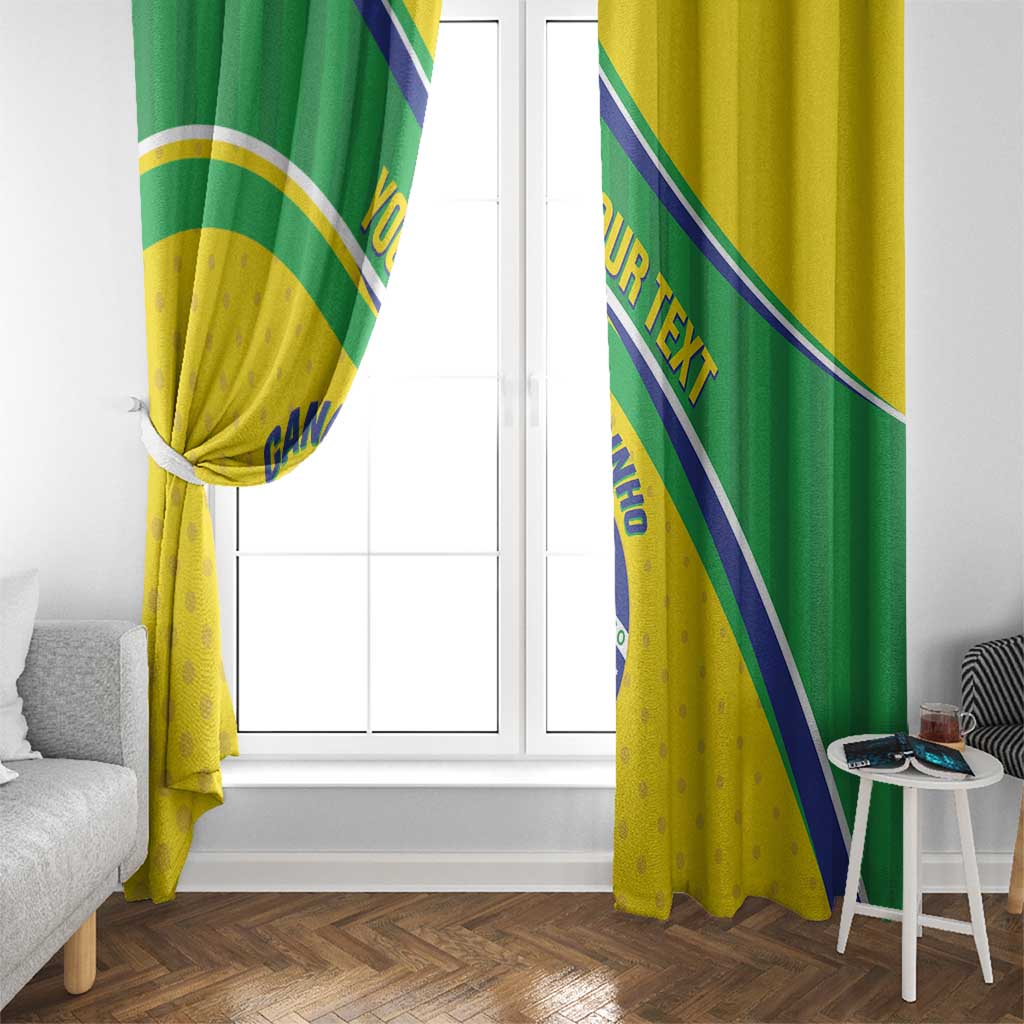 Custom Brazil Football Window Curtain Vamos Canarinho